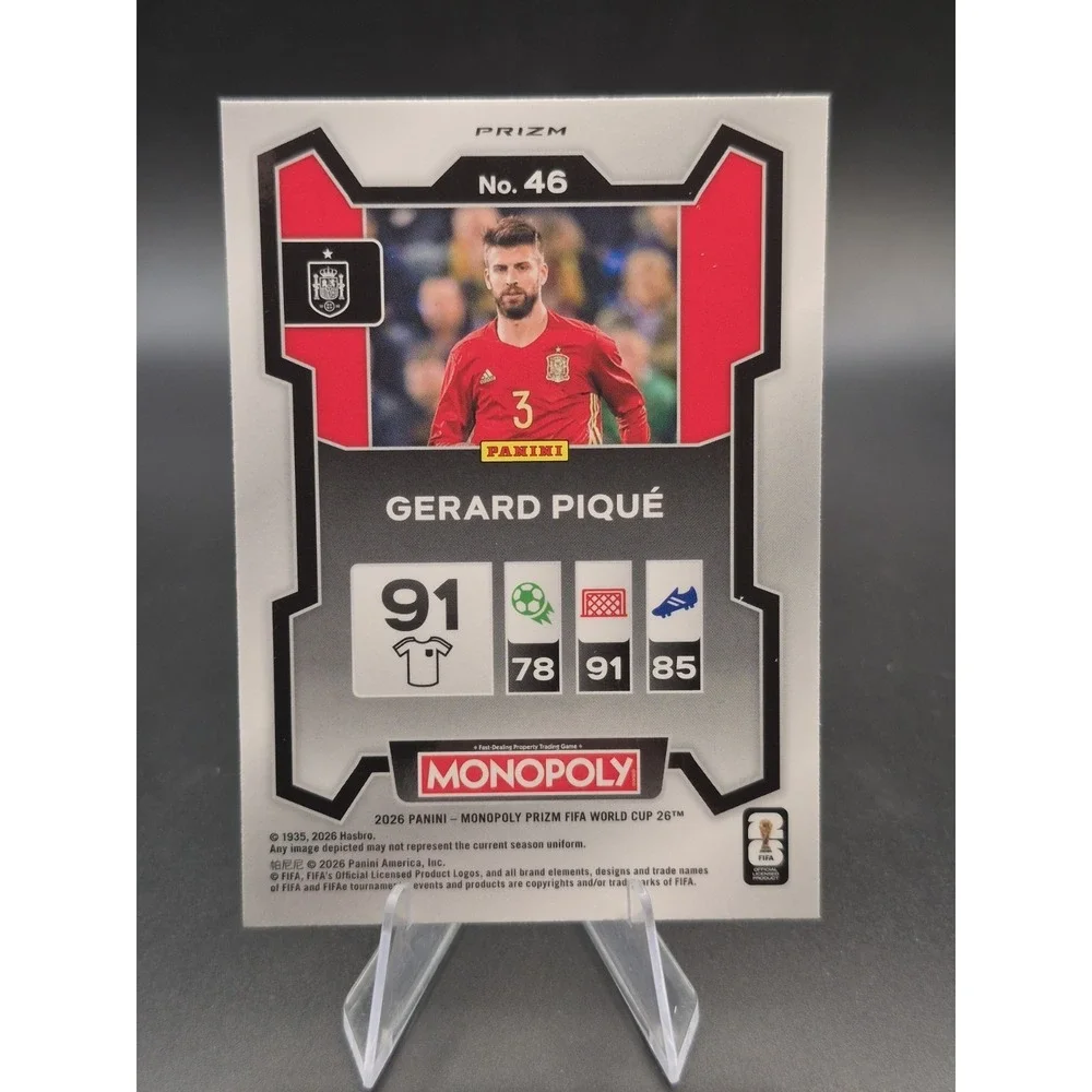 2026 Panini Prizm Monopoly FIFA World Cup Gerard Pique #46 Silver Holo Prizm SP